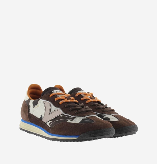 SATURNO ANIMAL PRINT NYLON & SPLIT LEATHER
