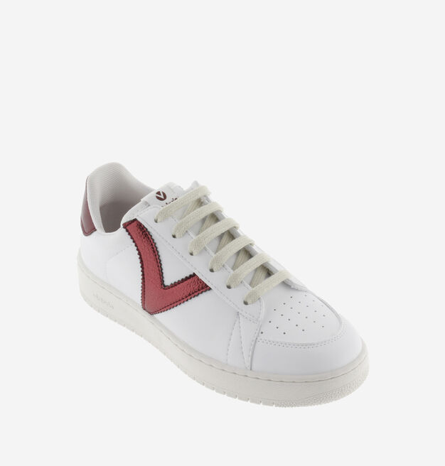 MADRID SYNTHETIC EFFECT METALLIC LEATHER TRAINER