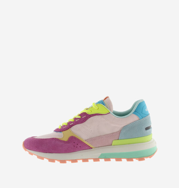 LUNA NYLON & MULTICOLOUR SPLIT LEATHER