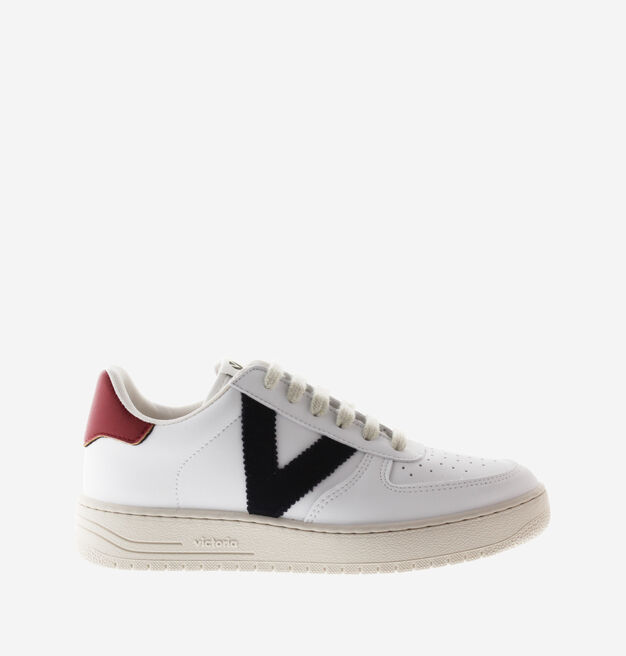 SIEMPRE SYNTHETIC EFFECT CONTRAST LEATHER TRAINER