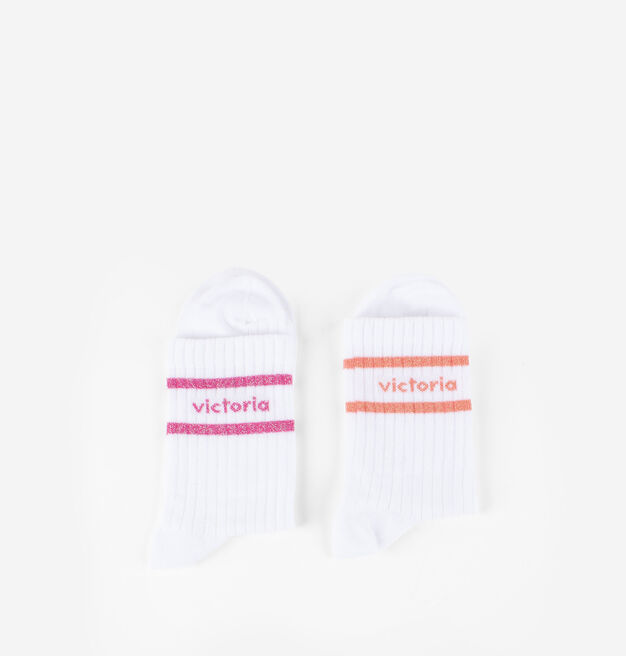 WHITE LUREX SOCKS