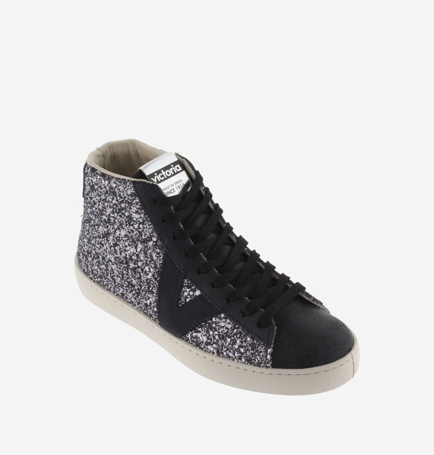 BERLÍN STIEFELETTE GLITZER & LEDER