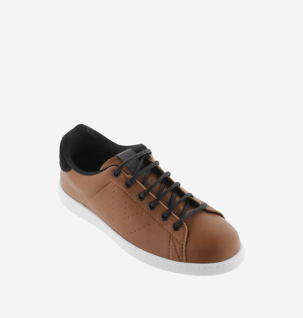TENIS EFECTO PIEL DETALLE COLOR