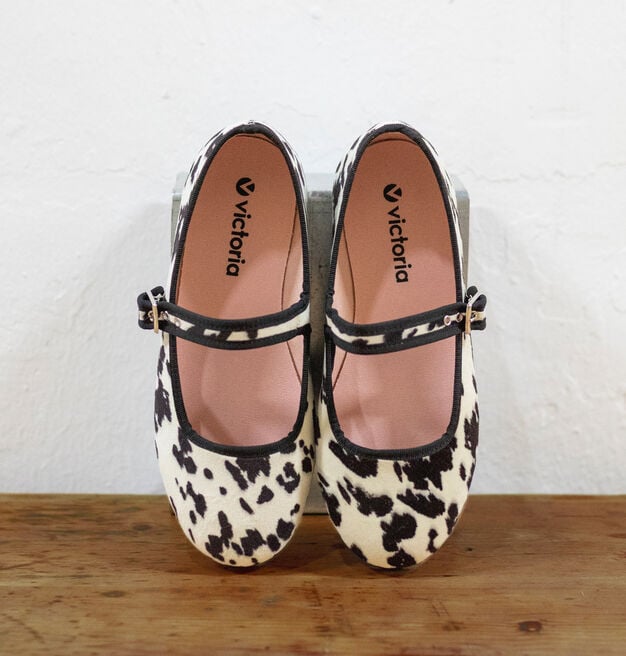 GONG-FU BAILARINA TERCIOPELO ANIMAL PRINT & HEBILLA