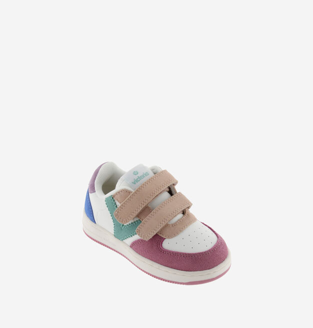 TIEMPO SCRATCHS CUIR FENDU MULTICOLORE