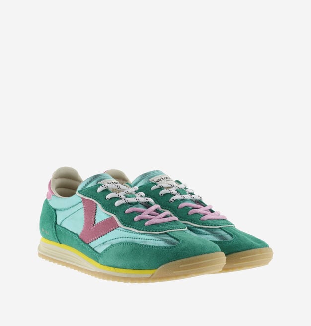 SATURNO METALLIC NYLON & SUEDE