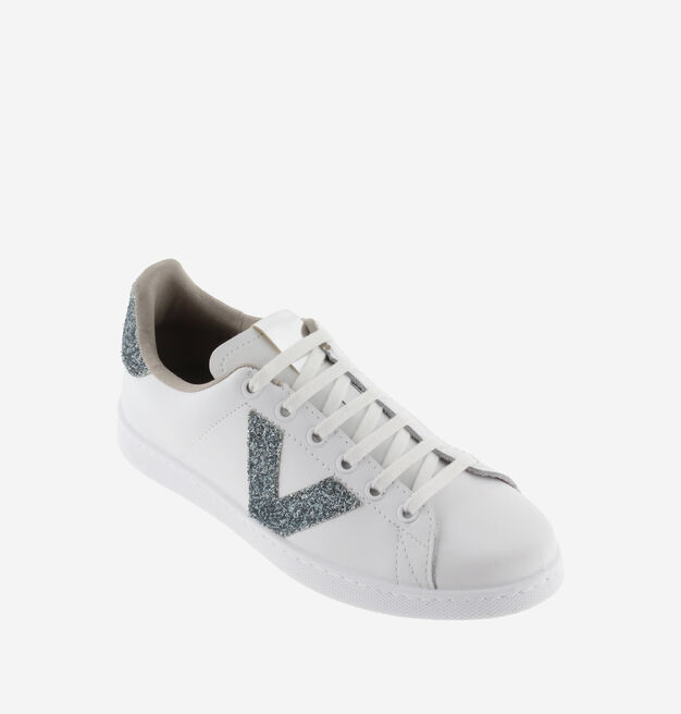 TENIS CUIR & COPEAUX GLITTER