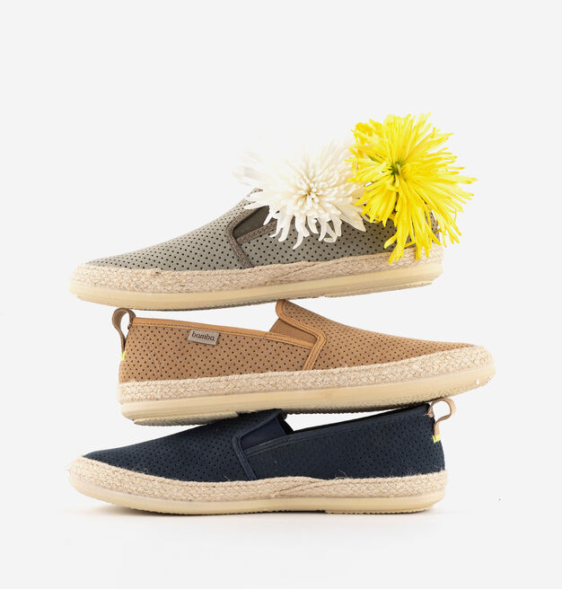 ANDRÉ ELASTICS PERFORATED FAUX SUEDE