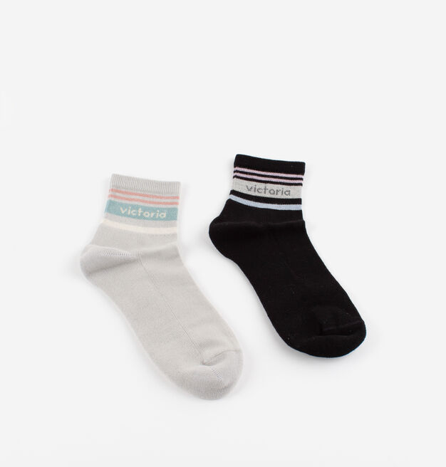 STRIPED COTTON ANKLE SOCKS