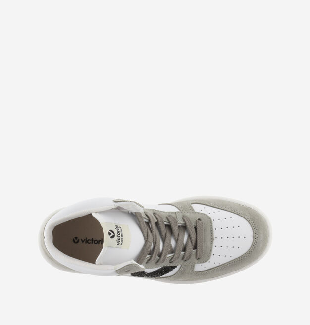 MADRID SYNTHETIC SPLIT LEATHER GLITTER TRAINER