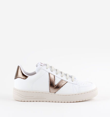 SIEMPRE SYNTHETIC EFFECT METALLIC LEATHER TRAINER