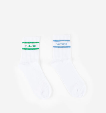 WHITE LUREX SOCKS