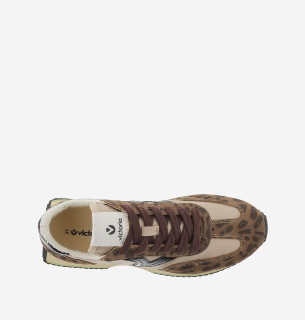 COSMOS ANIMAL PRINT NYLON & SPLIT LEATHER