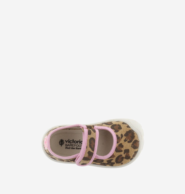 BOSCO BAREFOOT LEOPARD CANVAS MARY JANES
