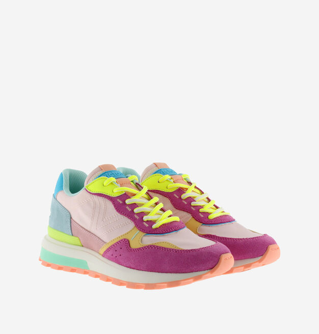 LUNA NYLON & MULTICOLOUR SPLIT LEATHER