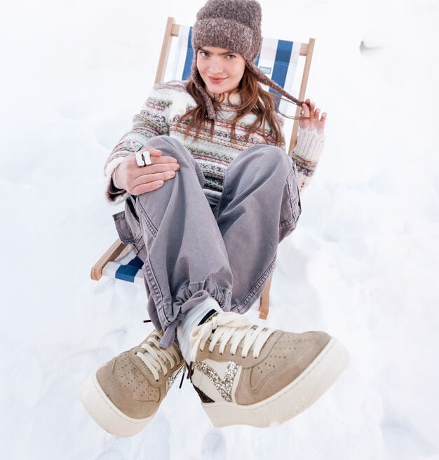 MADRID EFFET CUIR & CUIR FENDU & PAILLETTES