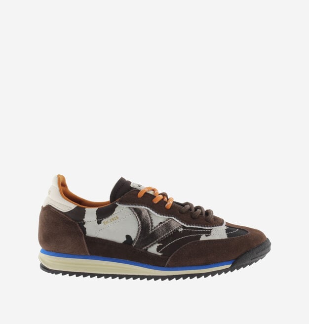 SATURNO ANIMAL PRINT NYLON & SPLIT LEATHER