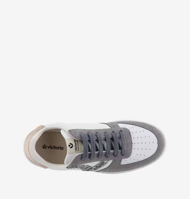 MADRID SNEAKER SYNTHÉTIQUE CUIR FENDU/PAILLETTES