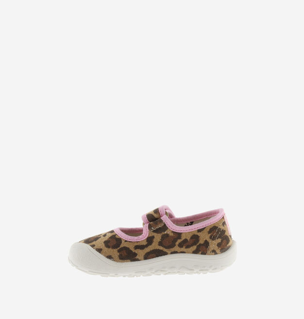 BOSCO BAREFOOT LEOPARD CANVAS MARY JANES