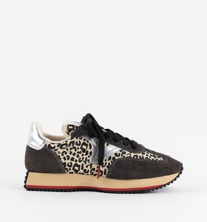 COSMOS ANIMAL PRINT NYLON & SPLIT LEATHER