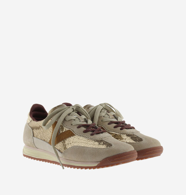 SATURNO SEQUIN/SUEDE & METAL
