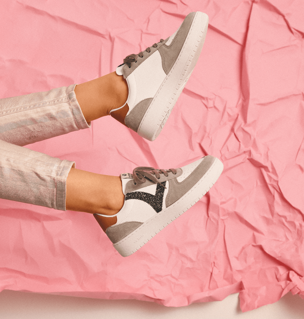 MADRID SNEAKER SYNTHÉTIQUE CUIR FENDU/PAILLETTES