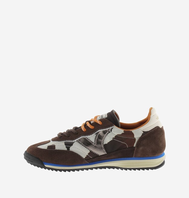 SATURNO ANIMAL PRINT NYLON & SPLIT LEATHER