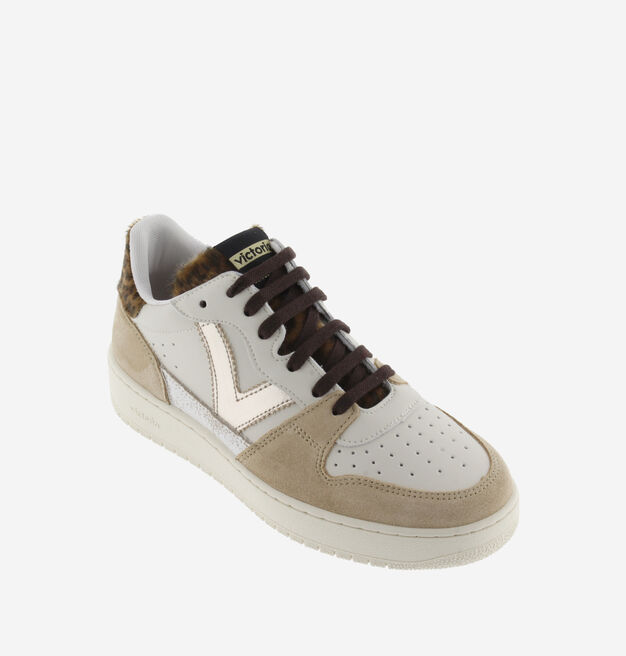 MADRID STIEFELETTE LEDEROPTIK & ANIMAL PRINT