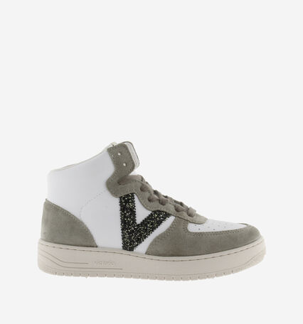SIEMPRE SYNTHETIC SPLIT LEATHER GLITTER TRAINER