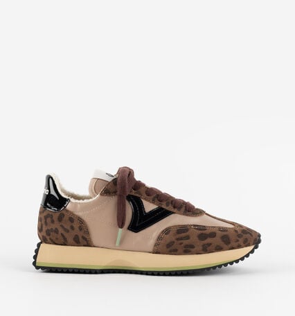 COSMOS ANIMAL PRINT NYLON & SPLIT LEATHER