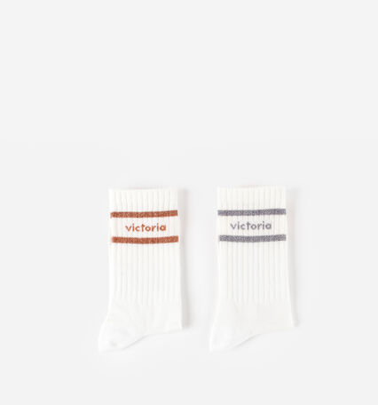 CALZINI ALTI COTONE BL-LUREX