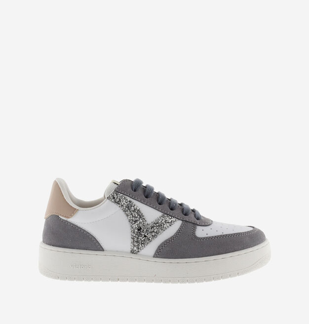 MADRID SNEAKER SYNTHÉTIQUE CUIR FENDU/PAILLETTES