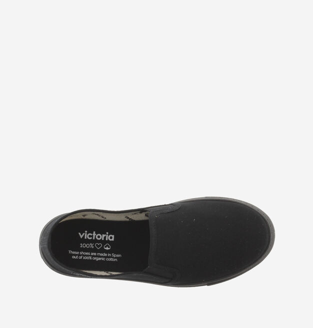 SLIP ON LONA PISO NEGRO