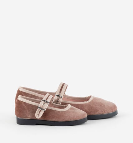 GONG-FU VELVET MARY JANE & CONTRAST