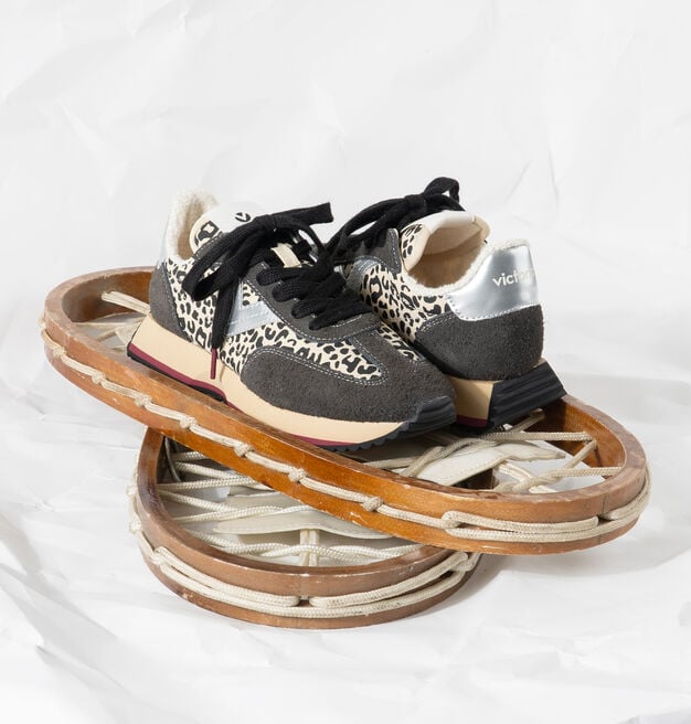 COSMOS ANIMAL PRINT NYLON & SPLIT LEATHER