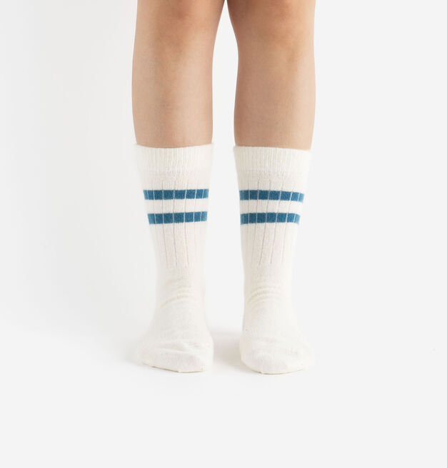 CALZINO CASHMERE NATURALE & RIGHE