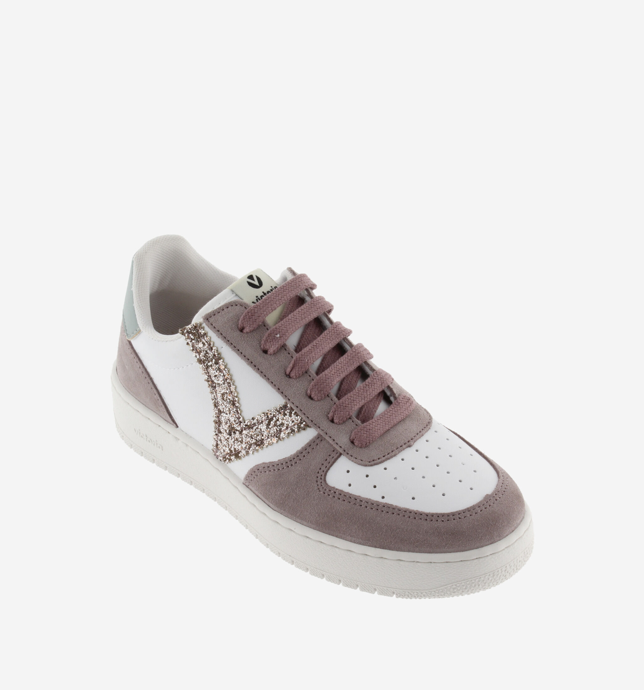 MADRID SPLIT LEATHER GLITTER SNEAKERS Victoria Shoes