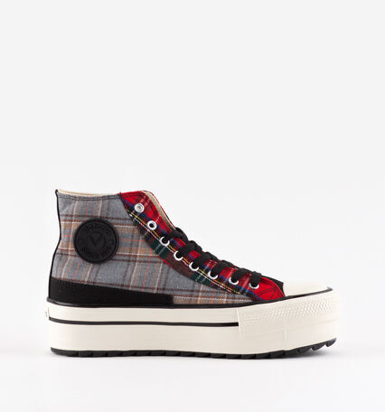 TRIBU DOBLE CHECKED PRINT SIERRA MID BOOT