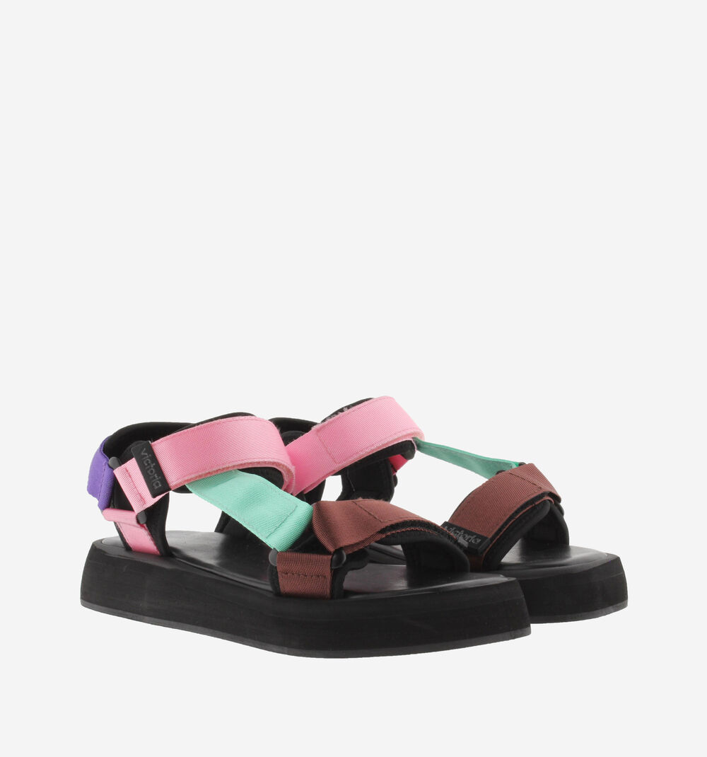 SAL SANDALI CHIUSURA A STRAPPO MULTICOLORE Victoria Scarpe