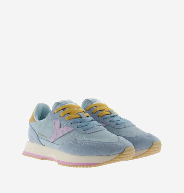 COSMOS MULTICOLOURED NYLON & SUEDE