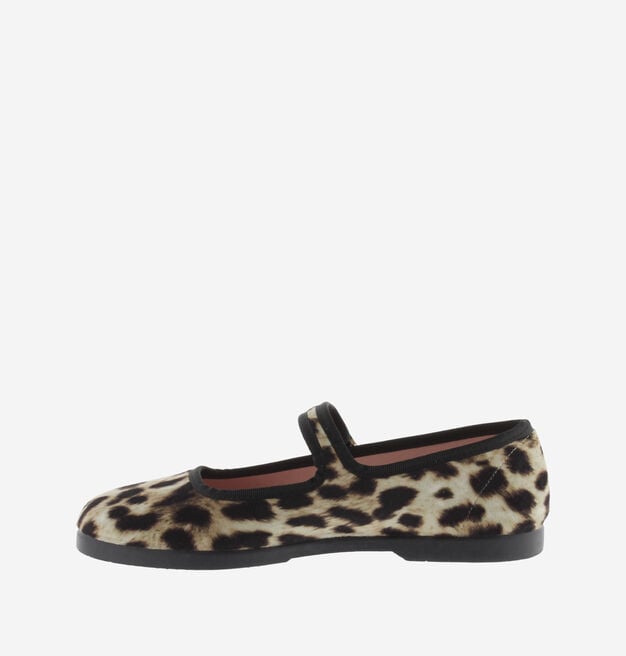 GONG-FU BAILARINA TERCIOPELO ANIMAL PRINT & HEBILLA
