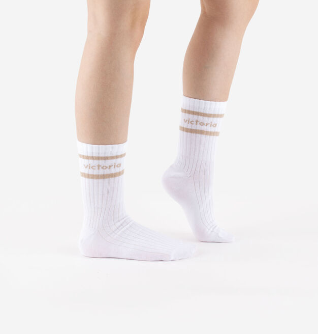 WHITE LUREX SOCKS