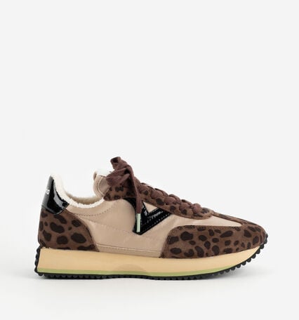 COSMOS ANIMAL PRINT NYLON & SPLIT LEATHER