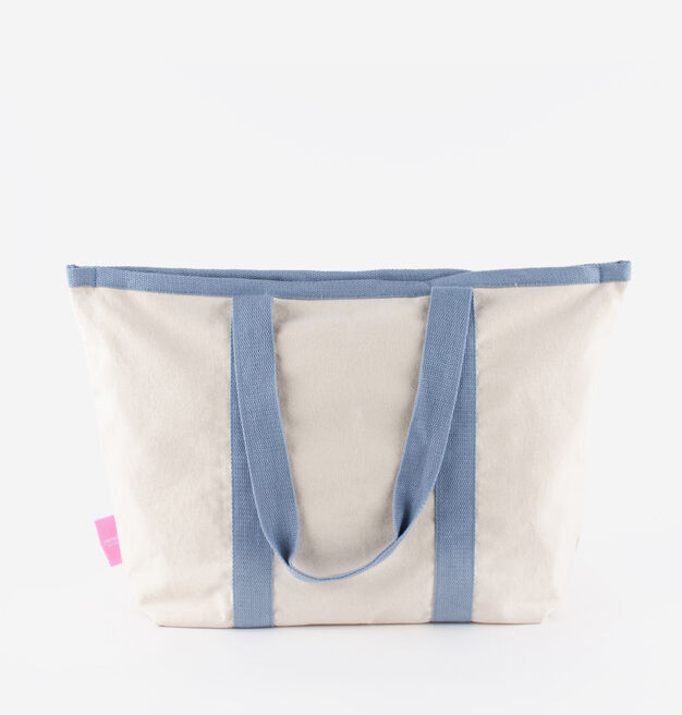 EMBROIDERED CANVAS SHOPPER