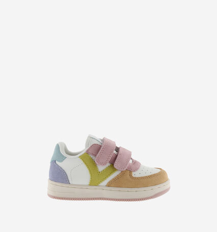 TIEMPO SCRATCHS CUIR FENDU MULTICOLORE