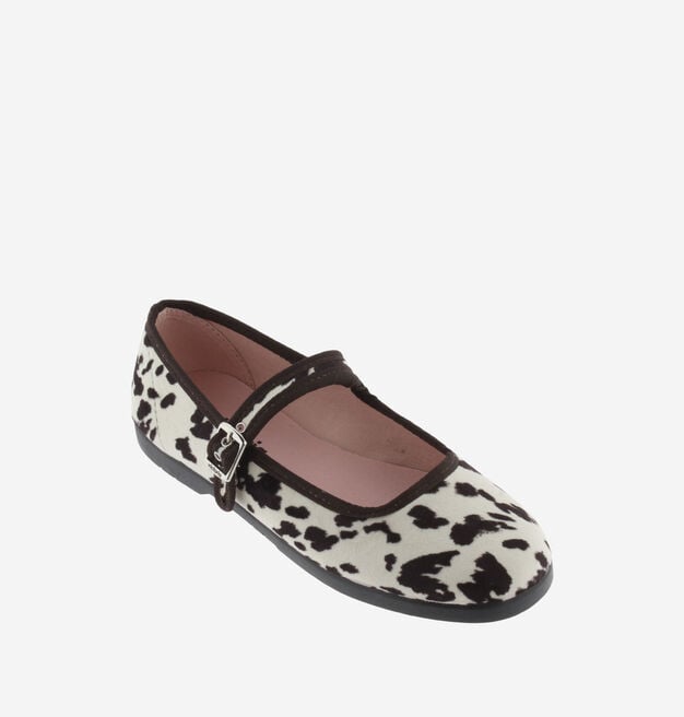 GONG-FU BAILARINA TERCIOPELO ANIMAL PRINT & HEBILLA