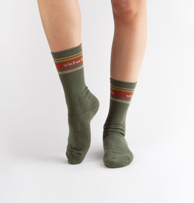 COLOURED COTTON LONG SOCKS