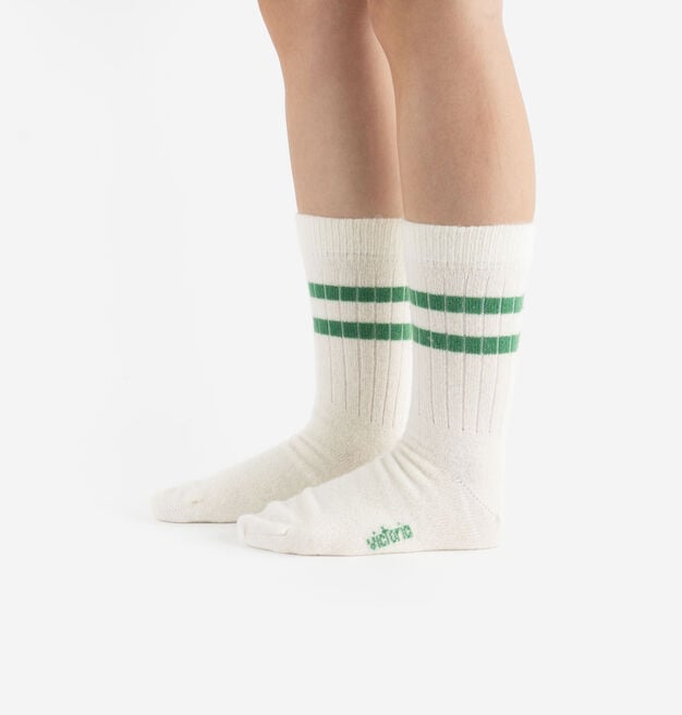 CALZINO CASHMERE NATURALE & RIGHE