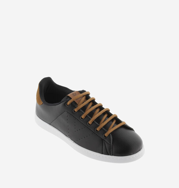 TENIS EFECTO PIEL DETALLE COLOR