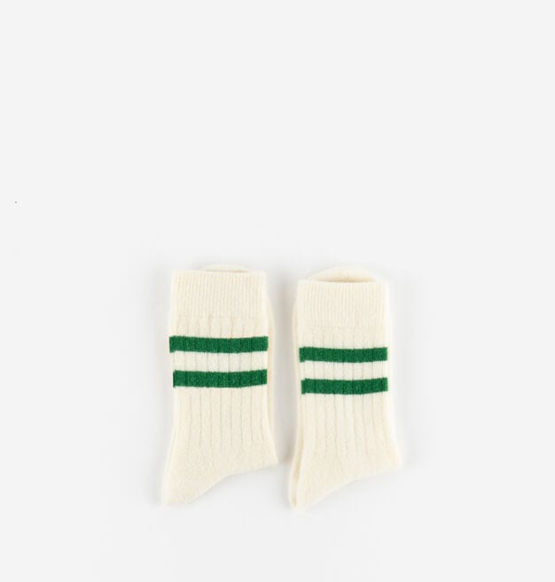 CALZINO CASHMERE NATURALE & RIGHE